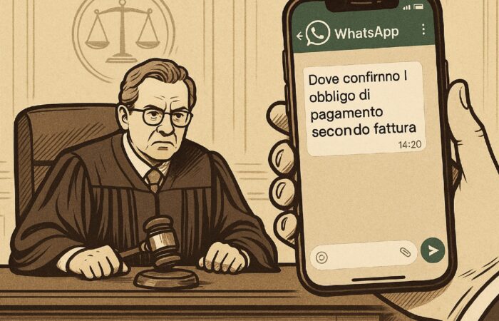 Screenshot WhatsApp come prova in tribunale