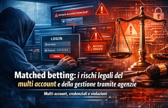 Matched betting: i rischi legali del multi account e della gestione tramite agenzie